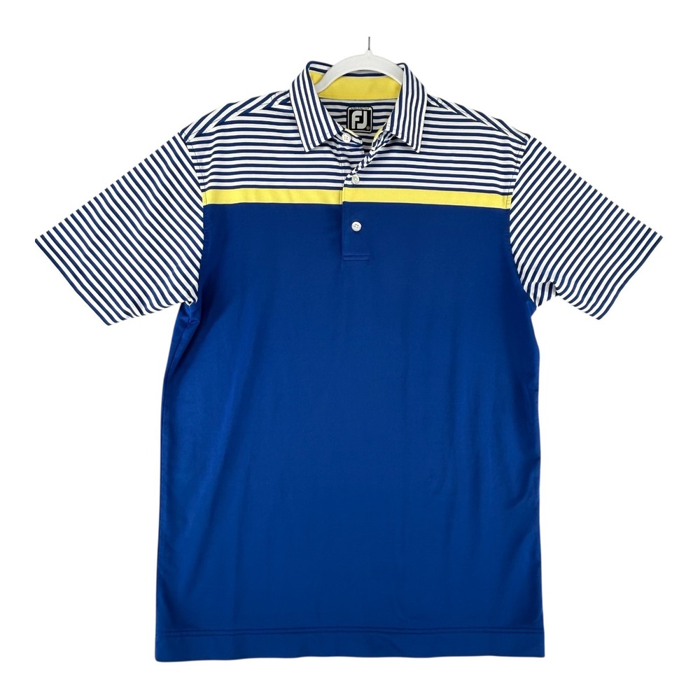 FootJoy Athletic Fit Golf Polo Performance Shirt Men Medium Short Sleeve Wicking